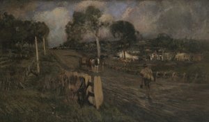 Approchant du village - Walter Withers